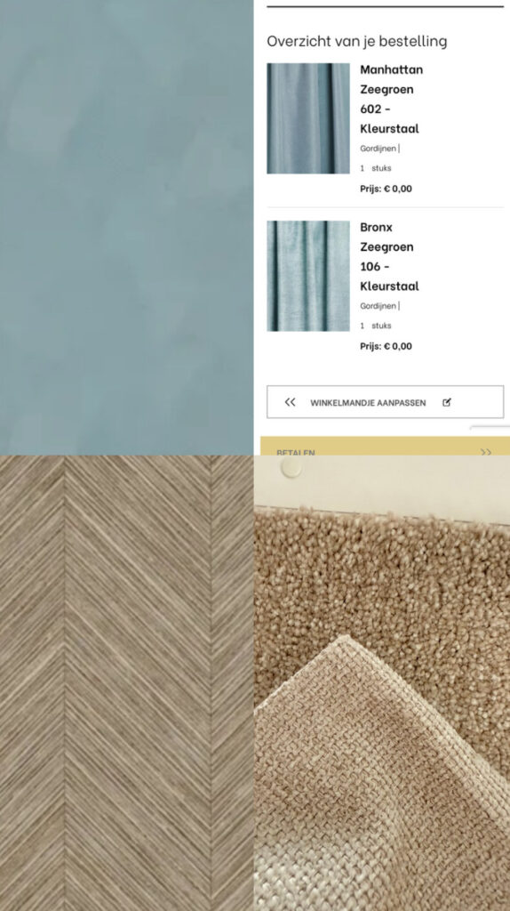 collage kleuren slaapkamer