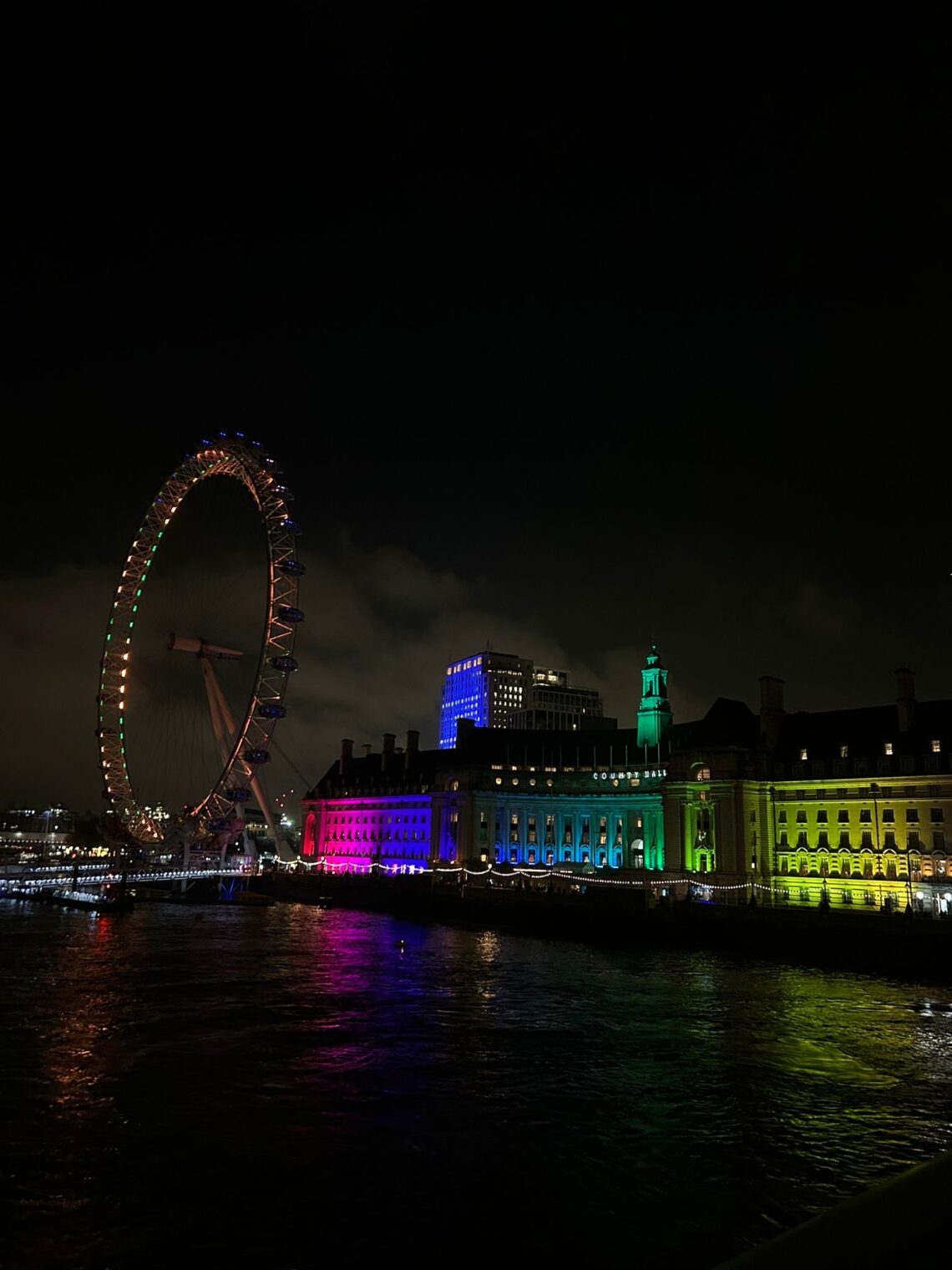 Londen Eye verlicht, foto van Maaike