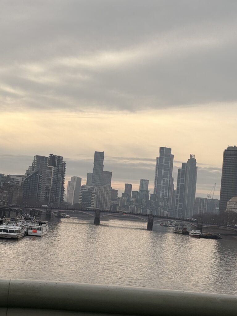 View vanaf de brug over de Theems